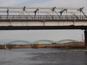 渡良瀬橋と中橋の写真です。