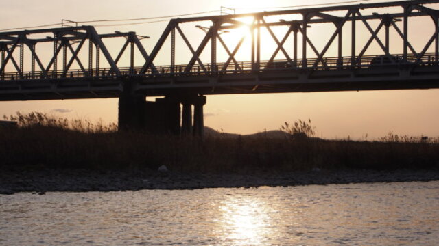 渡良瀬橋夕景です。