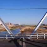 渡良瀬橋から見た中橋方向の写真です。
