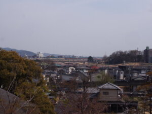 足利公園から見た、「渡良瀬橋」と「中橋」の写真えす。