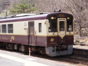 「わたらせ渓谷鉄道」車両の写真です。