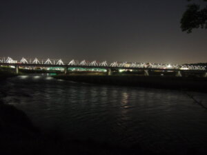 渡良瀬橋夜景の写真です。