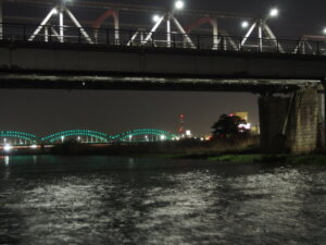 渡良瀬橋夜景の写真です。