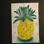 パイナップルのパステル画の写真です。
