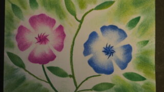 花のパステル画の写真です。