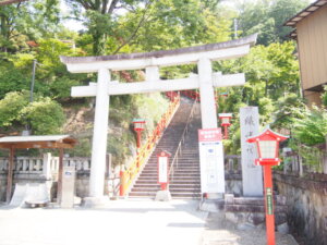 織姫神社前の写真です。