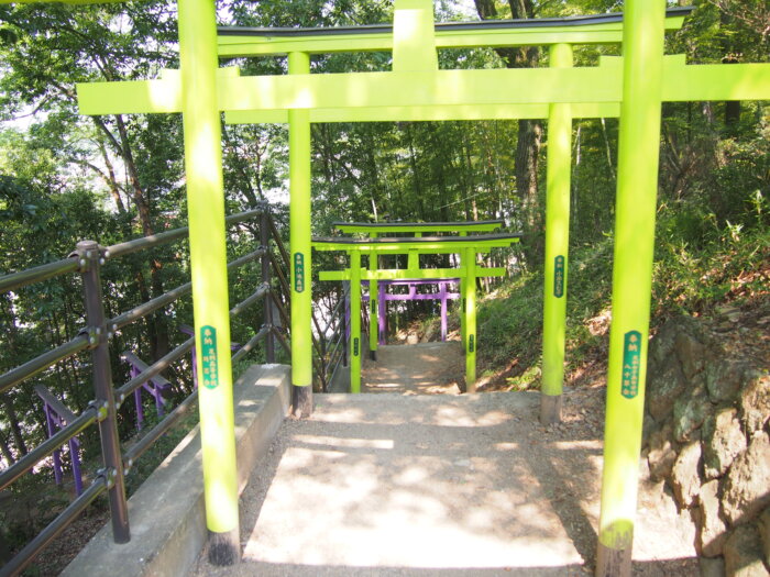 新しく奉納された鳥居の写真です。