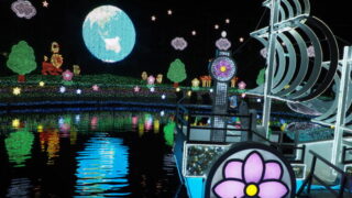 あしかがフラワーパーク：イルミネーションの写真です。