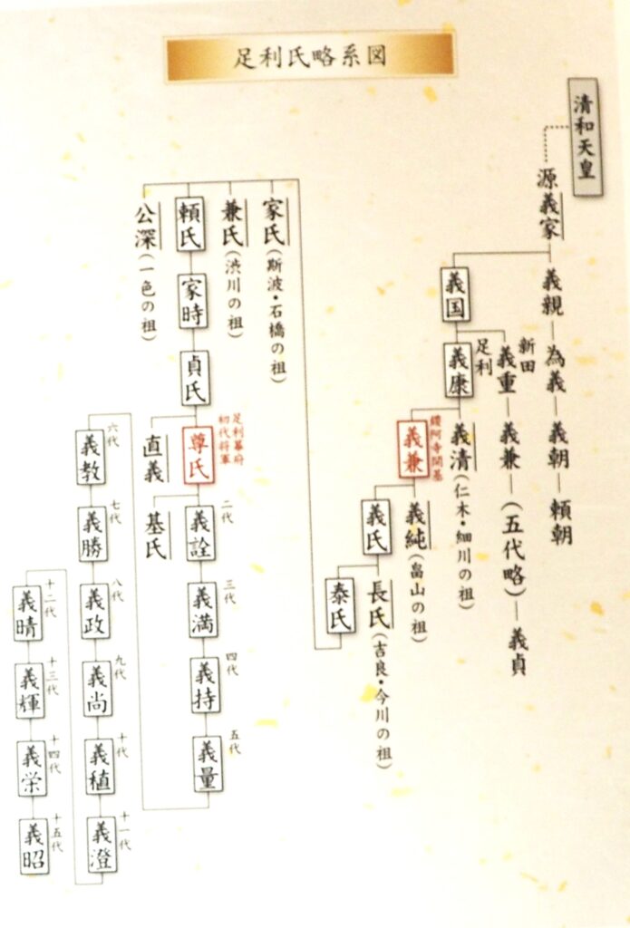 足利氏略系図の写真です。