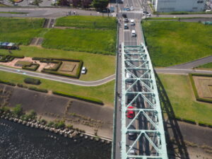 中橋の航空写真です。