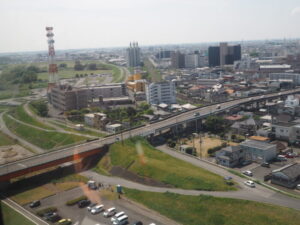 田中橋の航空写真です。