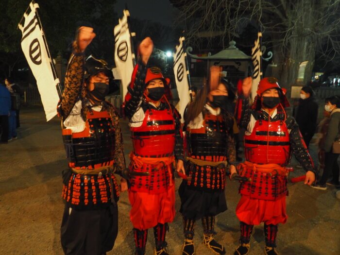 足利鎧武者行列：鎧武者たちの写真です。