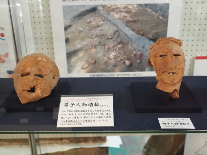 織姫神社:行基平山頂古墳の埴輪の写真です。