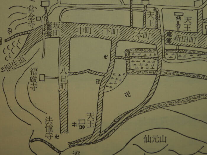 足利市古図:寛文4年(1665)足利町拡大図の写真です。