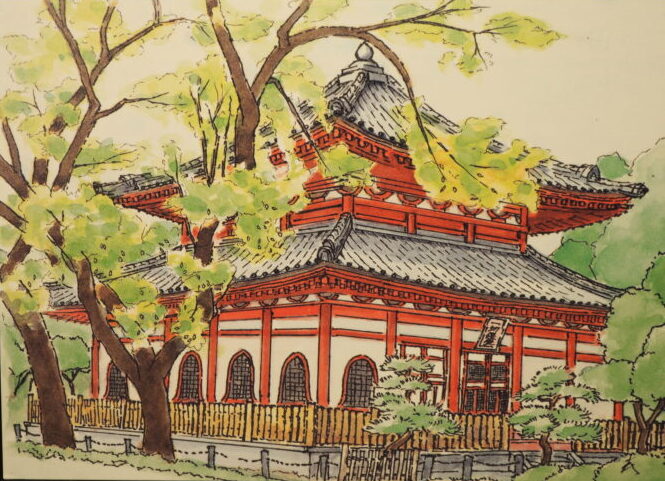 鑁阿寺：長島喜一　画の写真です。