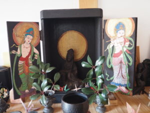 福巌寺：横笛を吹く菩薩の写真です。