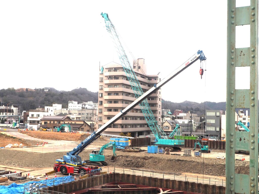 足利中橋架け替え工事の写真です。