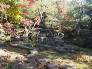 物外軒：秋の庭園の写真です。