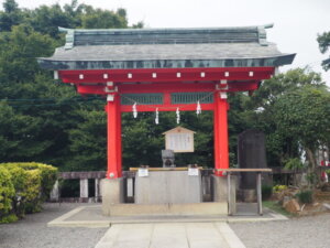 織姫神社：手水舎の写真です。