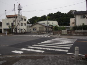 足利公園通りの横断歩道の写真です。