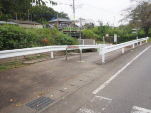 横断歩道を渡った風景写真です。