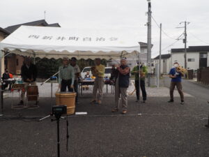 文化祭余興：八木節の写真です。