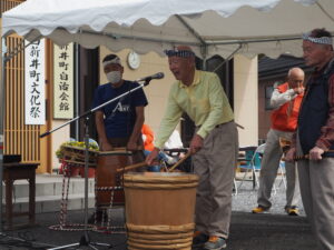 文化祭余興：八木節の写真です。