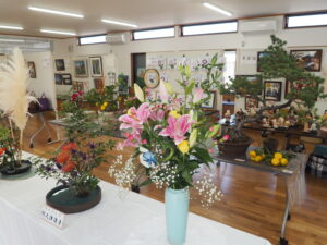 文化祭作品：生け花の写真です。