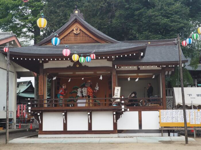 下野國一社八幡宮:奉納神楽「天狗の舞」の写真です。
