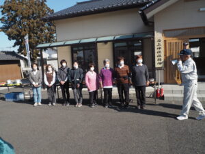 西新井町自治会防災訓練の写真です。