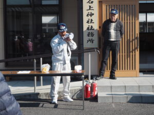 西新井町自治会防災訓練の写真です。