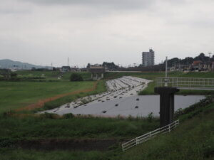 渡良瀬川展望の拡幅工事の写真です。