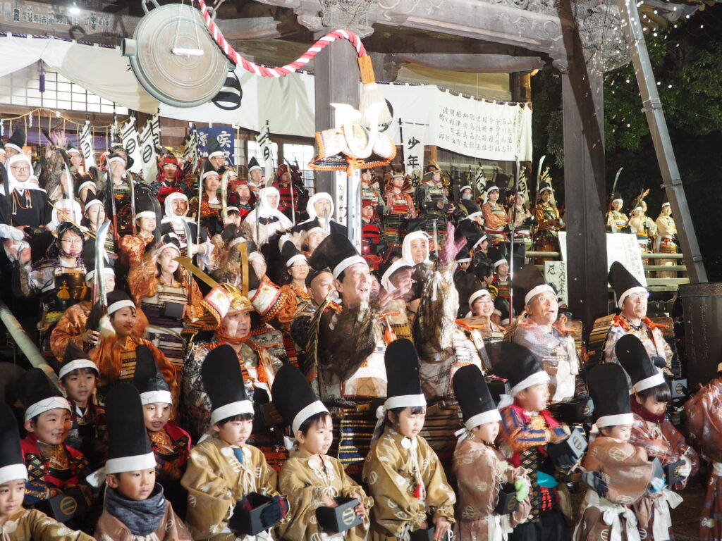 足利鎧武者行列：追儺式の写真です。