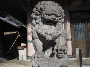 長林寺 狛犬の写真です。