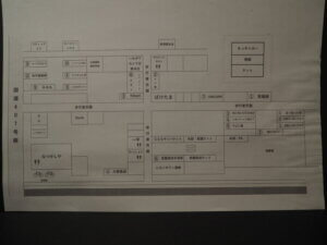 キタグチタウンイベント マルシェの案内図の写真です。