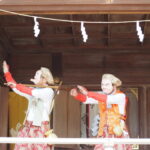 足利織姫神社：奉納神楽の写真です。