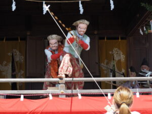 足利織姫神社：奉納神楽の写真です。