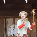 足利織姫神社：奉納神楽の写真です。