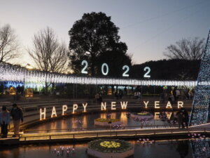 happy-new-year-2022のライトアップ写真です。