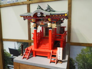 樺崎八幡宮の模型の写真です。
