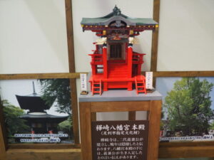 樺崎八幡宮の模型の写真です。