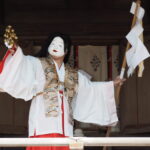 足利織姫神社：奉納神楽の写真です。