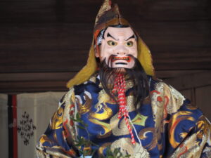 足利織姫神社：奉納神楽の写真です。