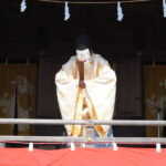 足利織姫神社：奉納神楽の写真です。
