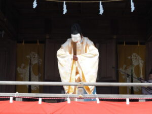 足利織姫神社：奉納神楽の写真です。