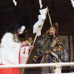 足利織姫神社：奉納神楽の写真です。