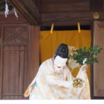 足利織姫神社：奉納神楽の写真です。