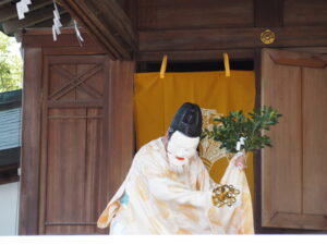 足利織姫神社：奉納神楽の写真です。