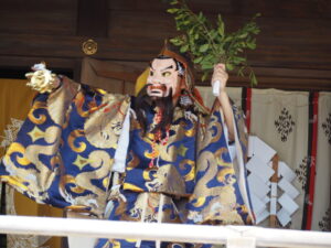 足利織姫神社：奉納神楽の写真です。