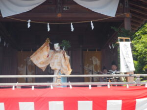 足利織姫神社：奉納神楽の写真です。
